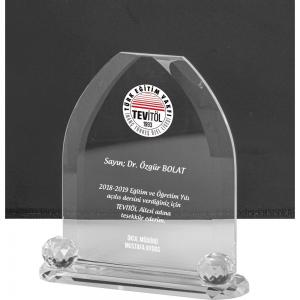 Kristal Plaket ( 18,5 x 18,5 cm )